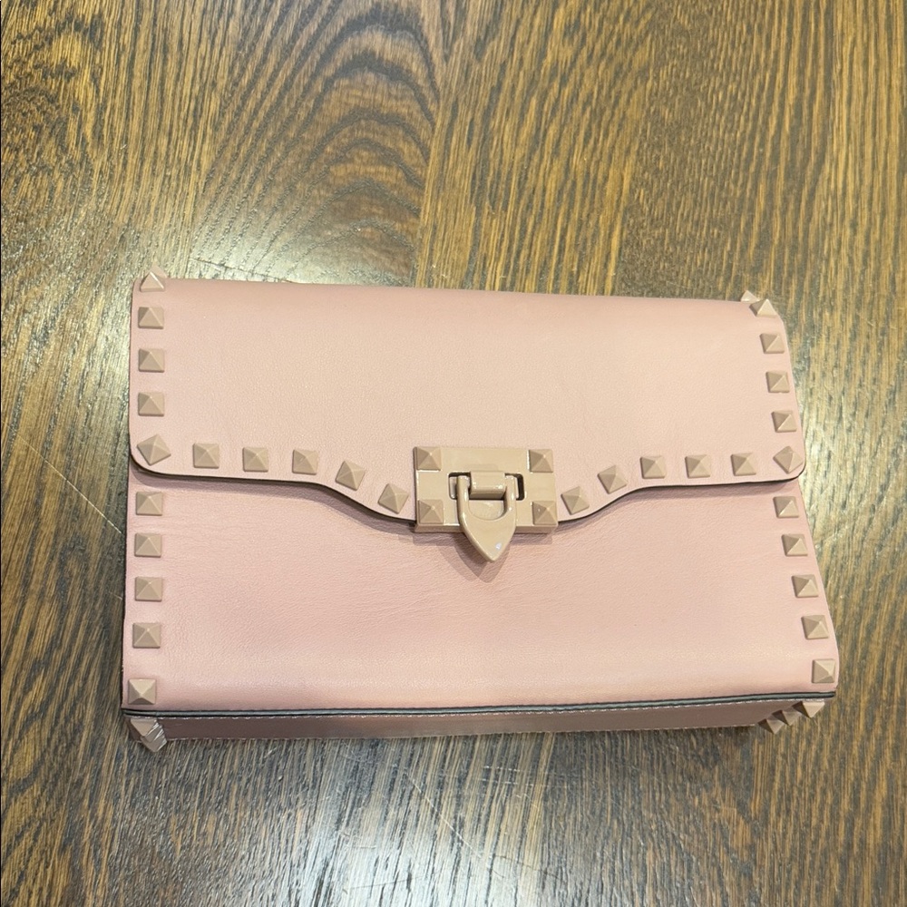 Pink Studded Women's Clutch